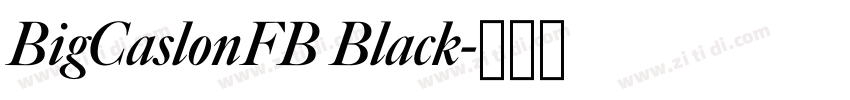 BigCaslonFB Black字体转换